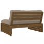 Preview: Mittelsofa Honigbraun 120x80 cm Massivholz Kiefer