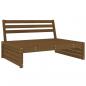 Preview: Mittelsofa Honigbraun 120x80 cm Massivholz Kiefer