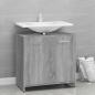 Preview: ARDEBO.de - Badezimmerschrank Grau Sonoma 60x33x60 cm Holzwerkstoff