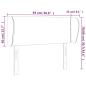 Preview: Kopfteil mit Ohren Taupe 93x23x78/88 cm Stoff