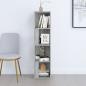 Preview: Eckregal Grau Sonoma 33x33x132 cm Holzwerkstoff