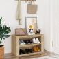 Preview: ARDEBO.de - Schuhregal Sonoma-Eiche 75x35x45 cm Holzwerkstoff