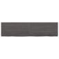 Preview: Wandregal Dunkelbraun 120x30x(2-4)cm Massivholz Eiche Behandelt