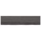 Preview: Wandregal Dunkelbraun 220x50x(2-6)cm Massivholz Eiche Behandelt