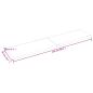 Preview: Wandregal Dunkelbraun 220x50x(2-6)cm Massivholz Eiche Behandelt