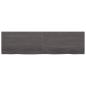 Preview: Wandregal Dunkelbraun 220x60x(2-4)cm Massivholz Eiche Behandelt