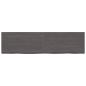 Preview: Wandregal Dunkelbraun 220x60x(2-6)cm Massivholz Eiche Behandelt