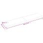 Preview: Wandregal Dunkelbraun 200x40x(2-6)cm Massivholz Eiche Behandelt