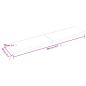 Preview: Wandregal Dunkelbraun 200x40x(2-6)cm Massivholz Eiche Behandelt