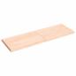 Preview: Tischplatte 120x40x(2-4) cm Massivholz Unbehandelt Baumkante