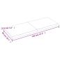 Preview: Tischplatte 120x50x(2-4) cm Massivholz Unbehandelt Baumkante