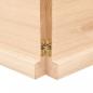 Preview: Tischplatte 140x50x(2-4) cm Massivholz Unbehandelt Baumkante