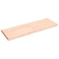 Preview: Tischplatte 140x50x(2-6) cm Massivholz Unbehandelt Baumkante