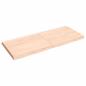 Preview: Tischplatte 140x60x(2-6) cm Massivholz Unbehandelt Baumkante