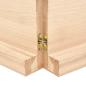 Preview: Tischplatte 140x60x(2-6) cm Massivholz Unbehandelt Baumkante