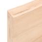 Preview: Tischplatte 140x60x(2-6) cm Massivholz Unbehandelt Baumkante