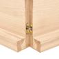 Preview: Tischplatte 140x60x(2-6) cm Massivholz Unbehandelt Baumkante
