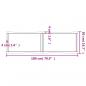 Preview: Tischplatte 180x50x(2-6) cm Massivholz Unbehandelt Baumkante