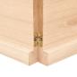 Preview: Tischplatte 200x40x(2-4) cm Massivholz Unbehandelt Baumkante