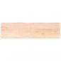 Preview: Tischplatte 220x60x(2-4) cm Massivholz Unbehandelt Baumkante