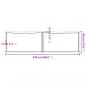 Preview: Tischplatte 220x60x(2-4) cm Massivholz Unbehandelt Baumkante