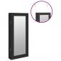 Preview: Schmuckschrank mit Spiegel Wandmontage Schwarz 30x8,5x67 cm