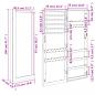 Preview: Schmuckschrank mit Spiegel Wandmontage 37,5x10x106 cm