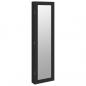 Preview: Schmuckschrank mit Spiegel Wandmontage Schwarz 30x8,5x106 cm