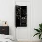 Preview: Schmuckschrank mit Spiegel Wandmontage Schwarz 30x8,5x106 cm