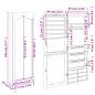 Preview: Schmuckschrank mit Spiegel Wandmontage Weiß 37,5x10x106 cm