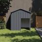 Preview: ARDEBO.de - Hundehütte mit Dach Anthrazit 117x103x123 cm Verzinkter Stahl