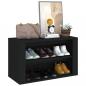 Preview: Schuhregal Schwarz 75x35x45 cm Holzwerkstoff