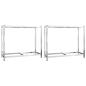 Preview: Reifenregale mit 2 Böden 2 Stk. Silbern 110x40x110 cm Stahl
