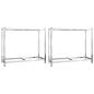Preview: Reifenregale mit 2 Böden 2 Stk. Silbern 110x40x110 cm Stahl