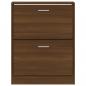 Preview: Schuhschrank Braun Eichen-Optik 59x17x81 cm Holzwerkstoff