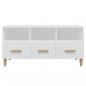 Preview: TV-Schrank Hochglanz-Weiß 102x36x50 cm Holzwerkstoff