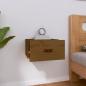 Preview: Wand-Nachttisch Honigbraun 40x29,5x22 cm