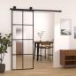 Preview: ARDEBO.de - Schiebetür mit Beschlag 76x205 cm ESG-Glas & Aluminium