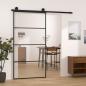 Preview: ARDEBO.de - Schiebetür mit Beschlag 102,5x205 cm ESG-Glas & Aluminium