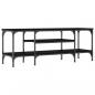 Preview: TV-Schrank Schwarz 121x35x45 cm Holzwerkstoff & Eisen