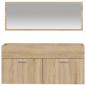 Preview: Badschrank mit Spiegel Sonoma-Eiche Holzwerkstoff
