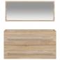 Preview: Badschrank mit Spiegel Sonoma-Eiche Holzwerkstoff