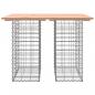 Preview: Gartenbank aus Gabionen 100x70x72 cm Massivholz Douglasie