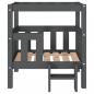 Preview: Hundebett Grau 65,5x43x70 cm Massivholz Kiefer