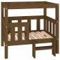 Preview: Hundebett Honigbraun 75,5x63,5x70 cm Massivholz Kiefer