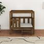 Preview: Hundebett Honigbraun 75,5x63,5x70 cm Massivholz Kiefer