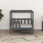 Preview: Hundebett Grau 95,5x73,5x90 cm Massivholz Kiefer