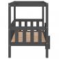 Preview: Hundebett Grau 95,5x73,5x90 cm Massivholz Kiefer
