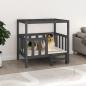 Preview: ARDEBO.de - Hundebett Grau 105,5x83,5x100 cm Massivholz Kiefer