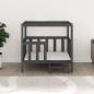 Preview: Hundebett Grau 105,5x83,5x100 cm Massivholz Kiefer